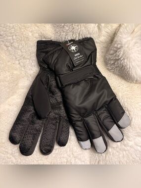 HD Men’s Cold Weather Warm & Soft Gloves, Black and Grey, NWT